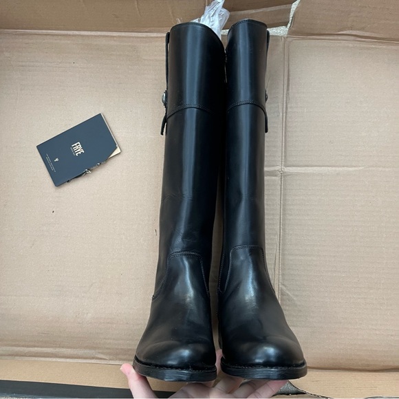 NIB Frye Jayden Button Tall Riding Boots in Black - Picture 8 of 14